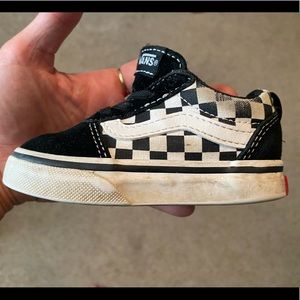 Boys Checkered Vans Sneakers